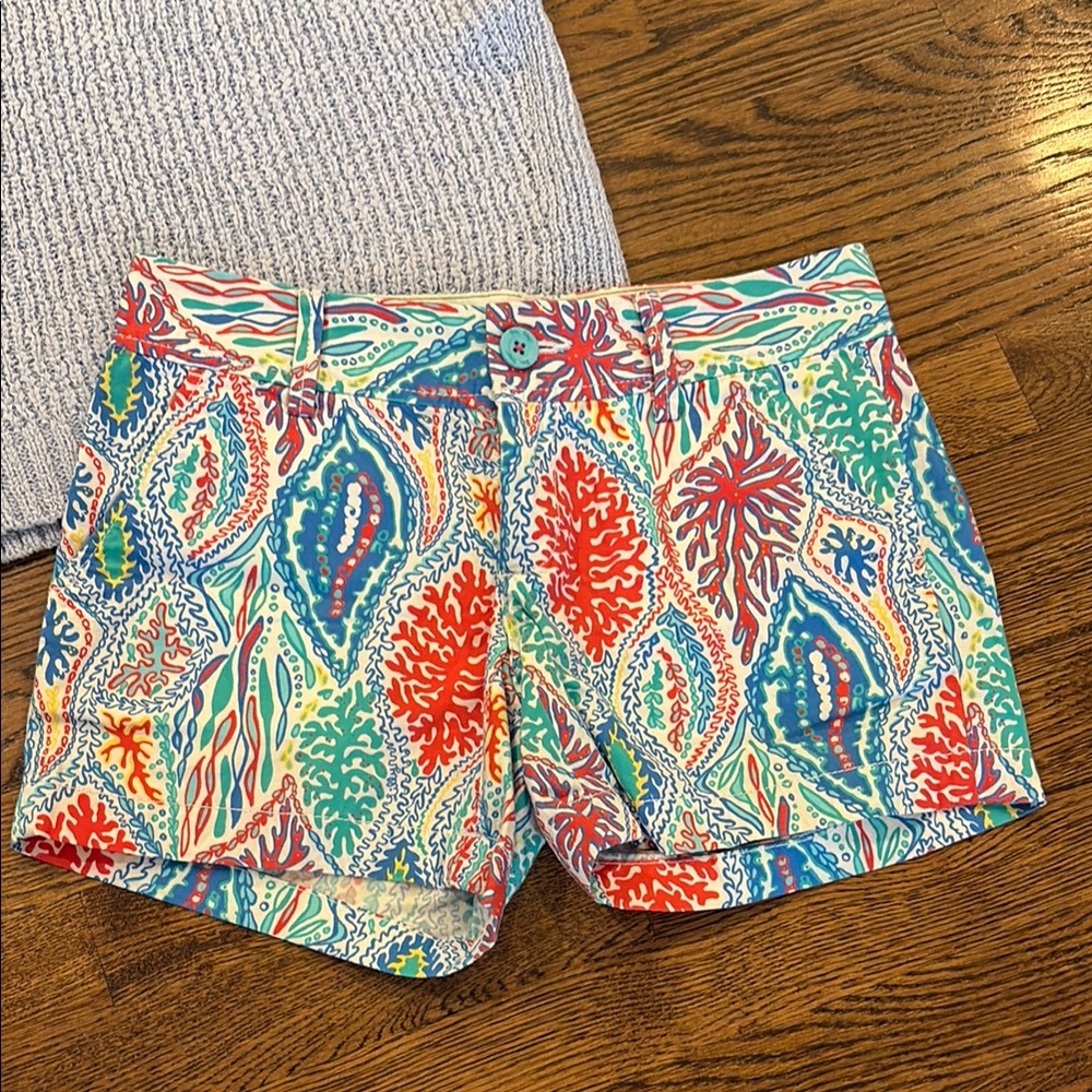 Lilly Pulitzer The Callahan Colorful Patterned Women's Shorts, 0